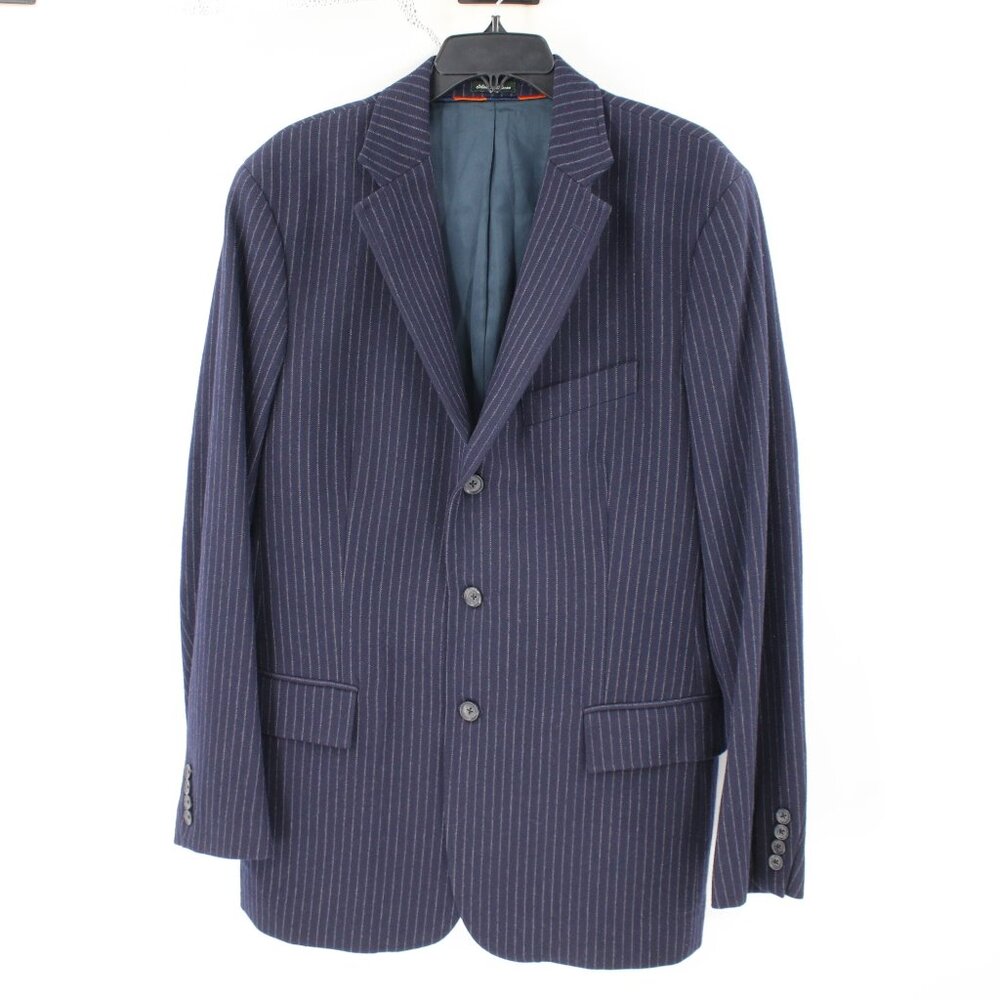 Vintage J Crew Sport Coat‎ Mens 42R Wool Single Breasted Three Button Striped